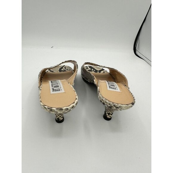 sacs 5th avenue folio collection leather snake kitten heels size 8 made in Italy - Picture 5 of 8
